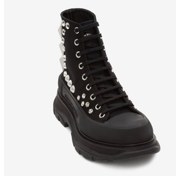 Alexander McQueen Black Studded Boots main image 10